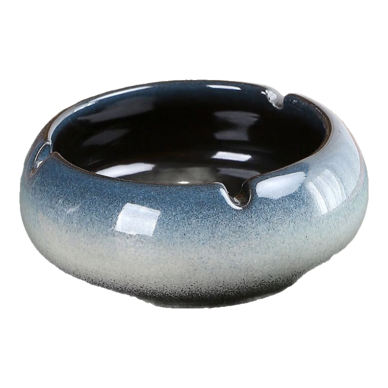 Bangu Mountain Ashtray Living Room Office Anti-Fly Ash Luxury Nordic Gradient Blue White Ashtray for Father