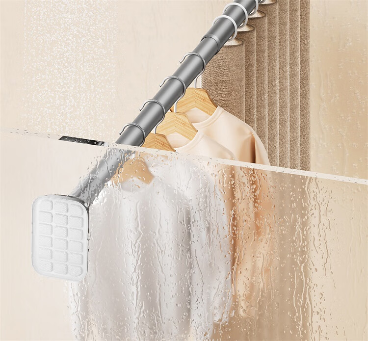 Submarine No-Drill Telescopic Clothes Drying Rod Shower Curtain Rod 304 Stainless Steel Balcony Wardrobe Clothes Rack Support 70-120cm 11