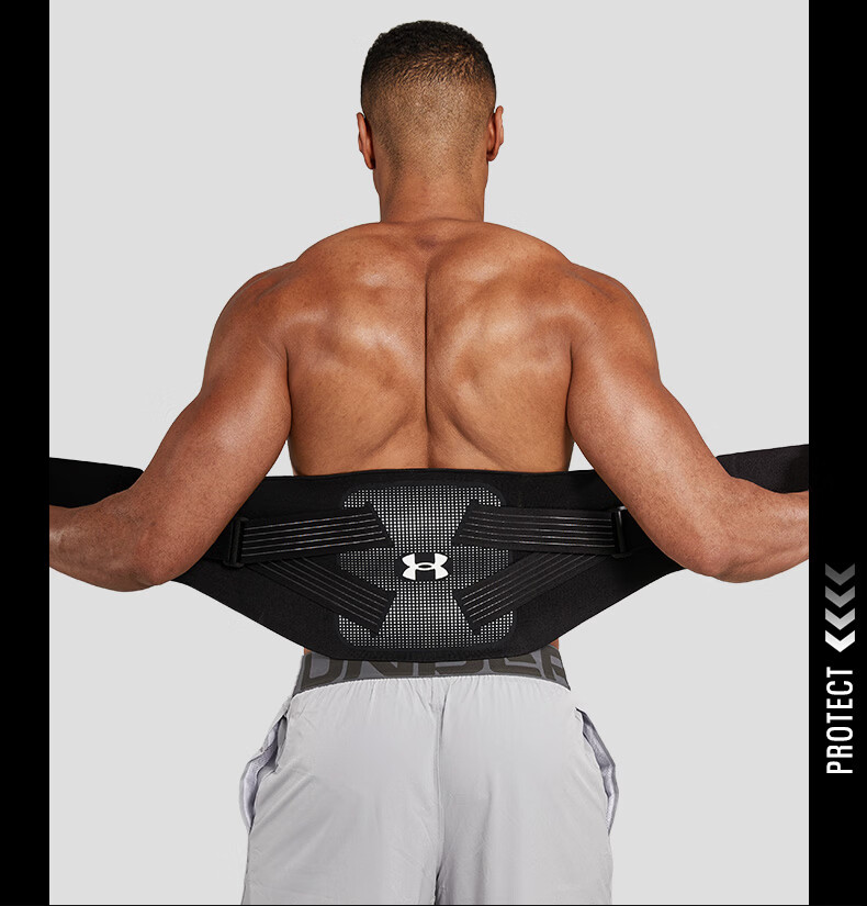 Under Armour Lumbar Support Belt Disc Fitness Sports Warm Waist Brace Squat Weightlifting Deadlift Basketball Sitting Support Abdominal Compression Waist Trainer Belt 20