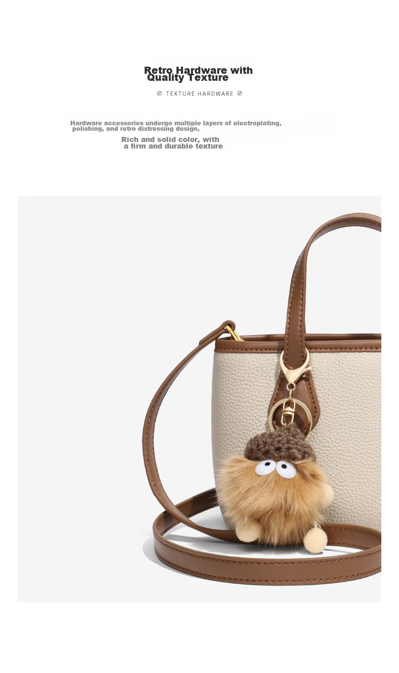 Viney Women's Handbag, Cowhide Bucket Bag, Light Luxury Crossbody Tote Shoulder Bag, Practical Birthday And Mother's Day Gift for Mom 9