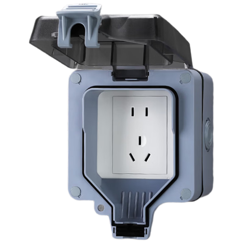 Xiya Outdoor Waterproof Switch Socket, Surface-Mounted Exterior Rainproof Splash-Proof Box, Bathroom Power Supply Waterproof Box