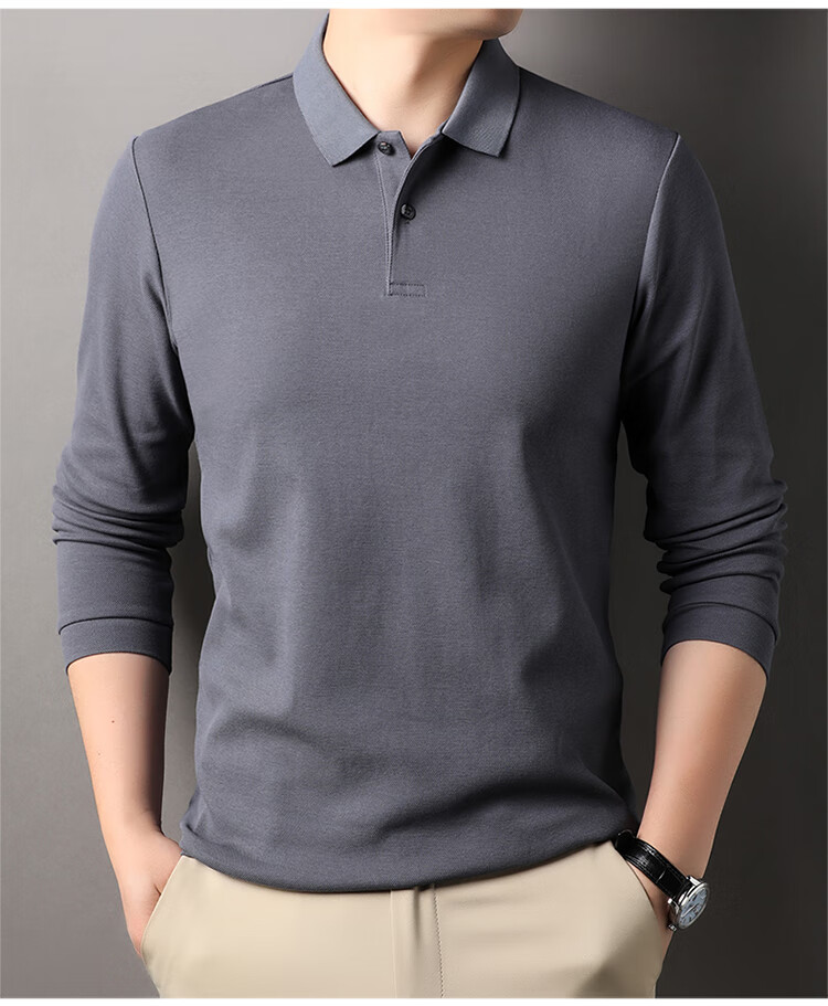 ROMON 100% Cotton Short Sleeve Men's Classic Business Polo Shirt Casual Solid Color Base Layer Black 3XL 18
