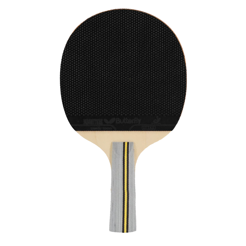 BUTTERFLY Table Tennis Racket [One Penhold And One Shakehand], 5-Ply Two-Star Player Racket, 203-Penhold/Single Racket with Racket Case