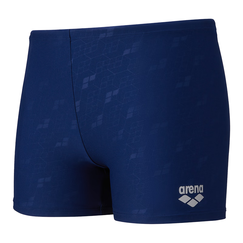 Arena Men's Swim Trunks Square Leg High Elastic Chlorine Resistant Anti-Exposure Comfortable Quick-Dry Subtle Pattern Spa Resort Professional Training