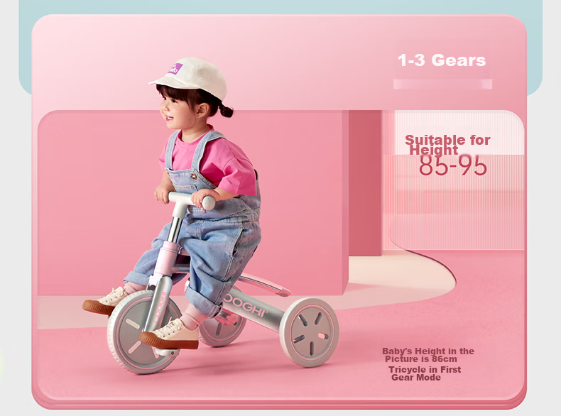COOGHI Children's Tricycle K3 Pedal Bike for Ages 1-4, Stroller Toy, Foldable Pushchair, 5-In Birthday Gift 11