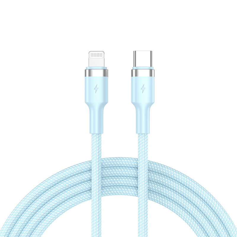 Jingxuan JD Self-Owned Brand Type-C to Lightning PD27W Apple Charging Cable 3A for iPhone 14/13 Pro Max 1.5m Yuanfeng Blue