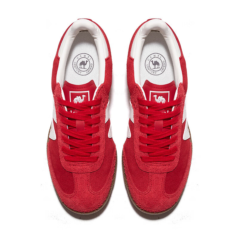 CAMEL Training Shoes Lightweight White Thin Sole Women's Casual Sports Shoes K25B09L7067A Red/White Size 36