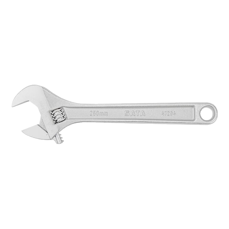 SATA Adjustable Wrench, Industrial-Grade Open-End Spanner, Tool, 10 Inches, 47204