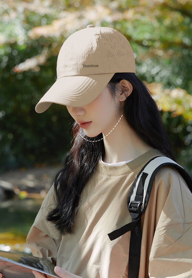THANTRUE Women's Spring Summer Sun Protection Baseball Cap with Wide Brim, Stylish and Face-Slimming Sports Hat Y867 2