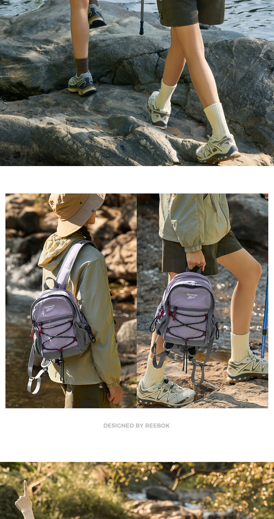 Reebok Lightweight Women's Outdoor Hiking Mini Backpack Sports Small School Bag Mountain Green 13