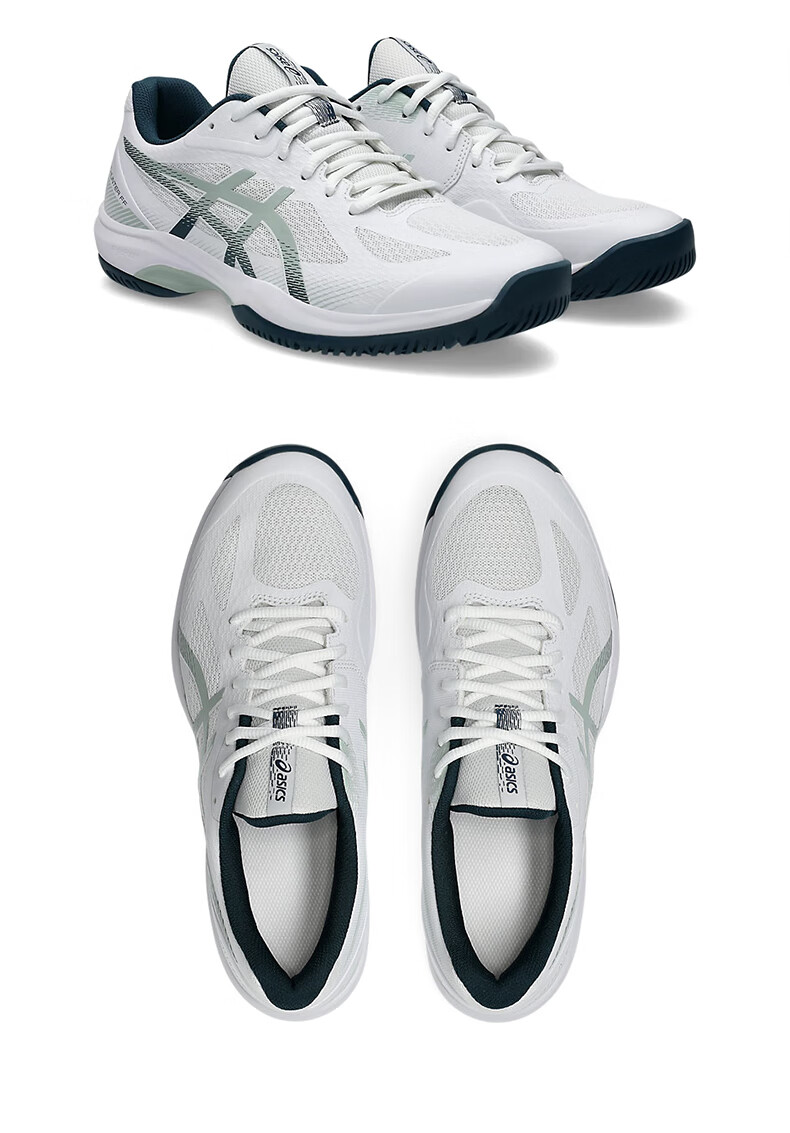 ASICS Men's Court Hunter FF 1071A111-102 White Blue Cushioning Breathable Badminton Shoes Size 42 1
