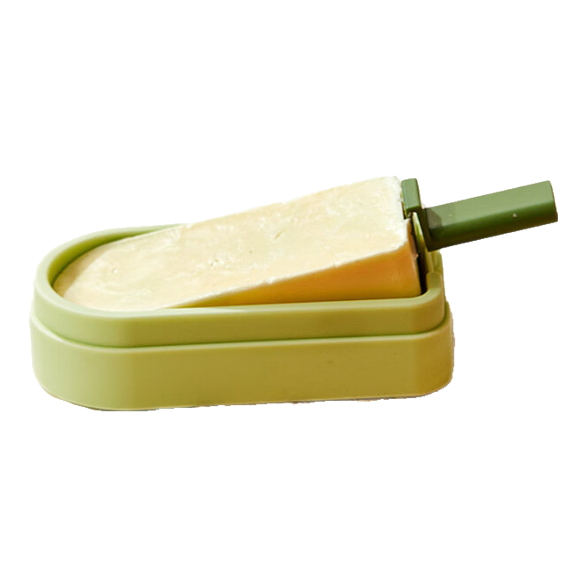 BJ Ice Cream Mold Silicone Popsicle Mold for Home Use, Cute DIY Ice Cream Stick Maker, Avocado Green Single Pack