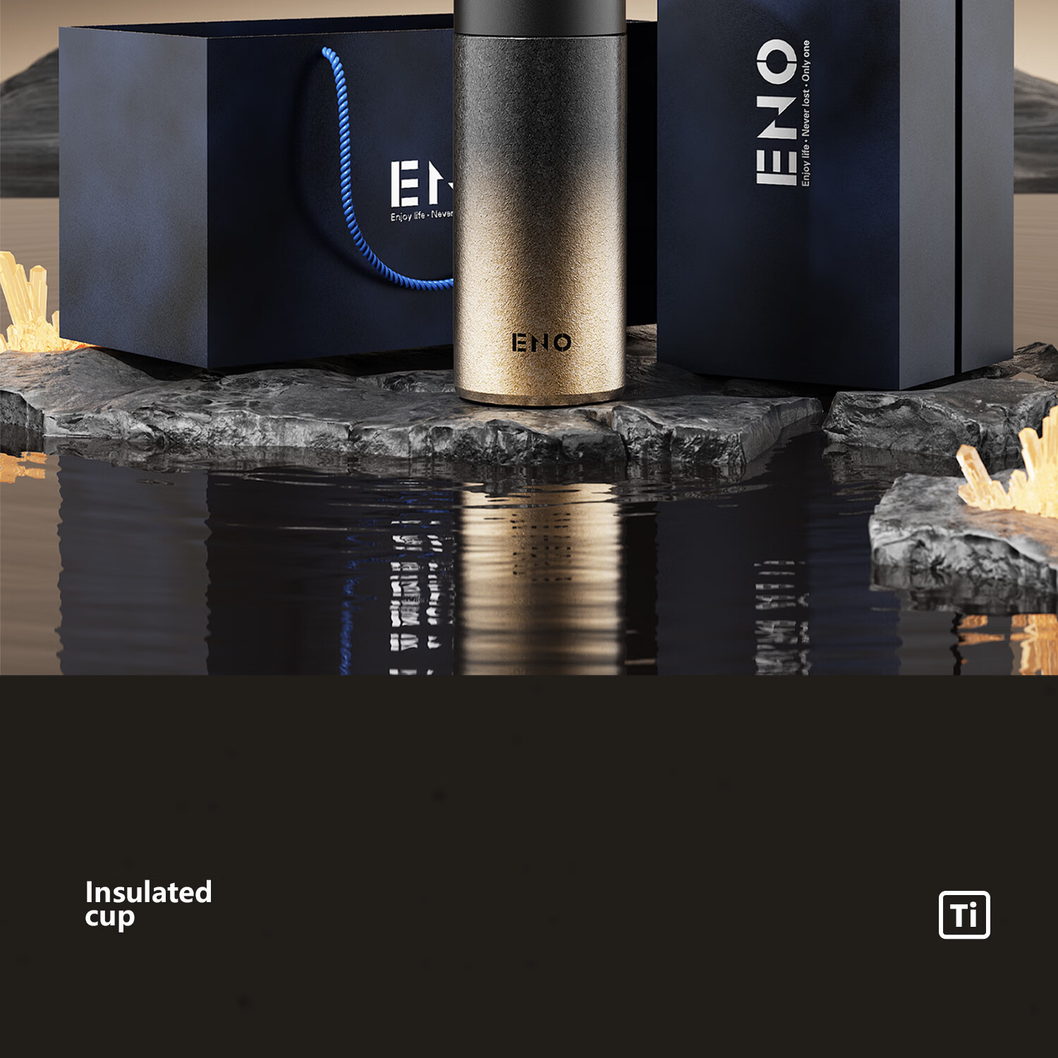 Eno 2026 New High-End Pure Titanium Insulated Water Bottle for Men and Women, Health Preservation Tea Separation Tea Brewing Cup, Gift Cup 2
