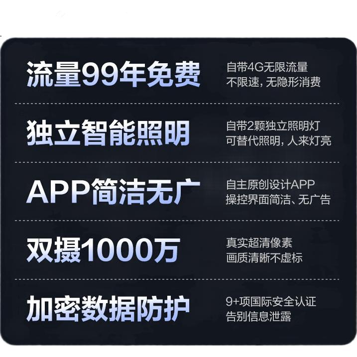 Уличная 4G камера Jingxiaodou с пожизненным бесплатным трафиком, водонепроницаемая двойная HD-камера для дома и улицы, 360-градусный обзор без слепых зон, ночное видение, Wi-Fi не требуется
