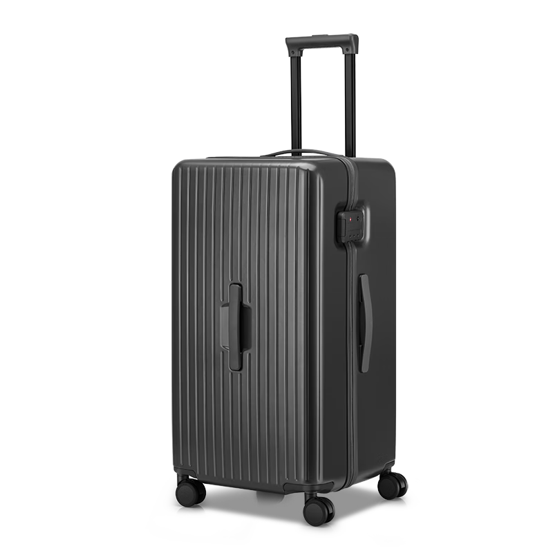 Jingsu Luggage Turnk Trolley Large Capacity Travel Suitcase Student Password Lock Leather Case Matte Gray 28 Inch