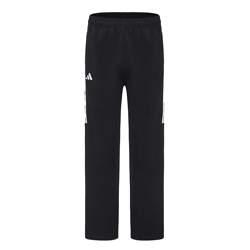 Adidas Unisex Spring Loose Breathable Straight-Leg Running Windproof Casual Pants Black White XL