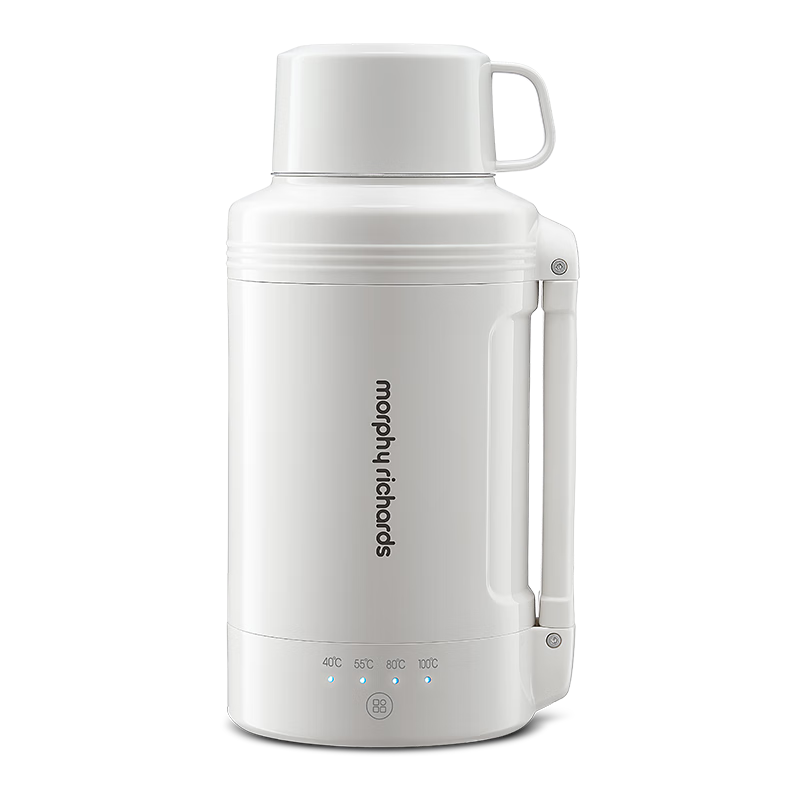 Morphyrichards Portable Electric Kettle 1L Stainless Steel Anti-Scald Electric Water Boiler MR6061C White for Home and Outdoor Travel