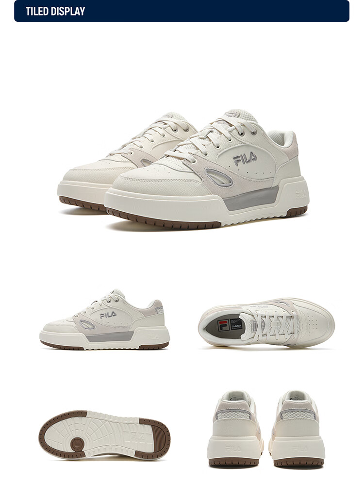 FILA Official Men's CAMPUS 1S Couple Sneakers Square Sole 1S White Casual Shoes 40