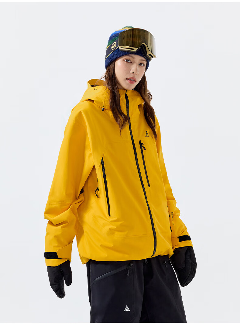 Nan En [Ice Dome] 25 New Professional Waterproof Warm 3L Ski Jacket P Cotton RECCO Ski Coat Sea Pine Yellow XS 27