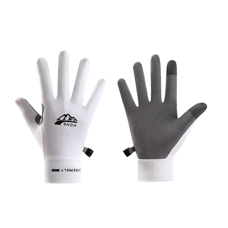 Jian Cai Sunscreen Gloves Women Non-Slip Quick-Dry Breathable Summer Thin Fingerless Ice Silk Fishing Gloves Outdoor Cycling Gloves Men
