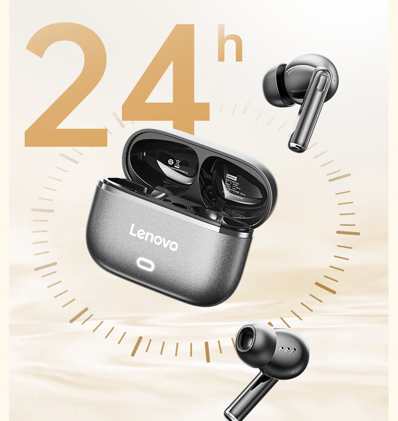 Lenovo Bluetooth Wireless Noise-Cancelling Semi-In-Ear Headphones High-Quality Sound Long Battery Life Sports Running EA269 Sakura White Official JD Self-Operated 2