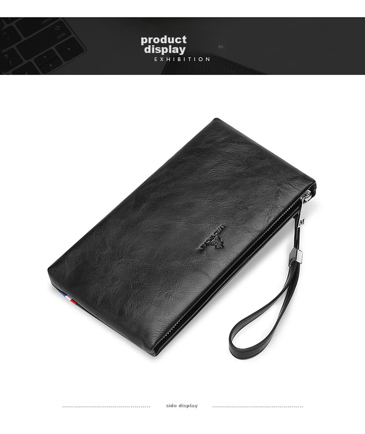 MEXICAN Men's Clutch, Large Capacity Handbag, Multi-Card Envelope Bag, Zipper Clutch, Handheld Wallet, Birthday Gift 14