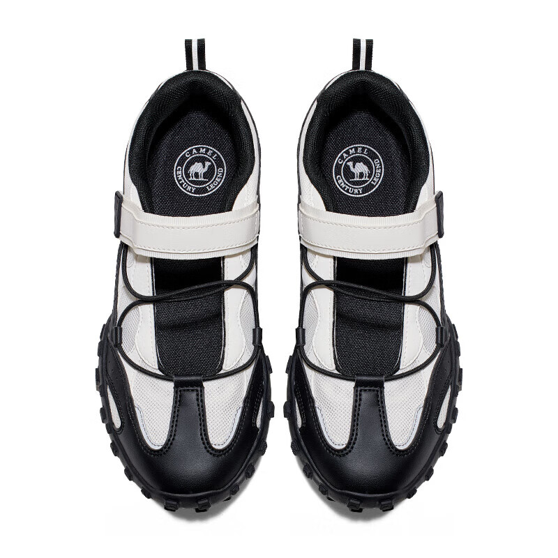CAMEL Summer 2nd Generation Lightweight Breathable Casual Retro Trainer Shoes K26BX5L3056 Ivory White/Black Size 36