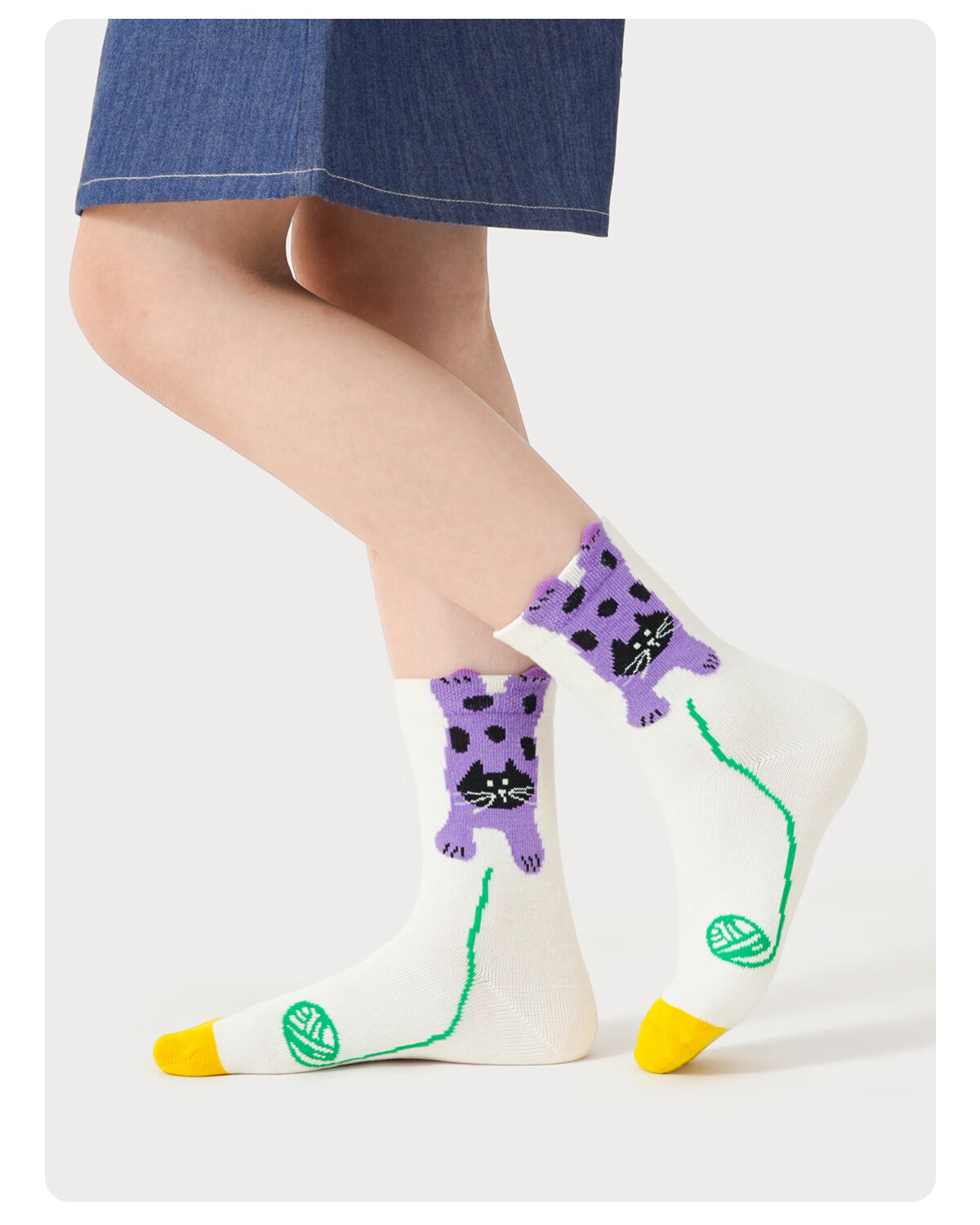 Bambi Girls' Socks Autumn and Winter Children's Cotton Socks Spring and Autumn Seamless Mid-Calf Socks BB25553 Size 16-18 13