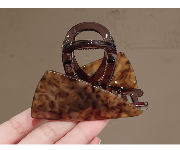 CHIMERA Amber Texture Elegant Triangle Hair Claw Clip for Bun Half-Up Ponytail Women's Birthday Gift 9
