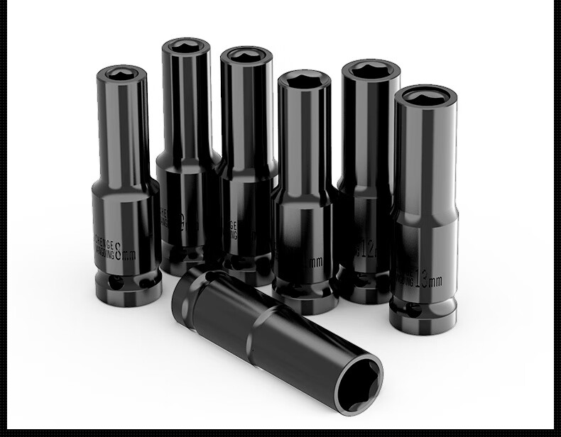 LiDiao Electric Impact Wrench Socket Set Extended Air Pneumatic Heavy-Duty 78MM Socket Tool 10