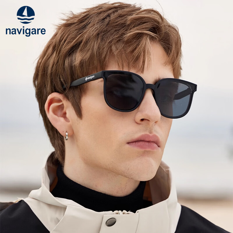 Navigare Italian Small Sailboat Foldable Men's Polarized Lightweight Portable Driving Sunglasses for Women - Elegant Matte Black