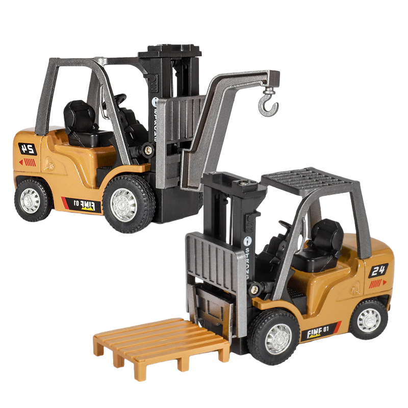Babamama Mini Alloy Remote Control Forklift Engineering Crane Forklift Liftable RC Toy Car Boys Birthday New Year Gift