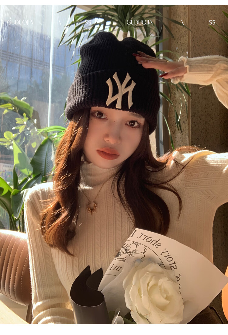 Caramella Women's 38 Goddess Festival Gift Semi-Turtleneck Ruffled Jacquard Long-Sleeve T-Shirt Spring Autumn 6