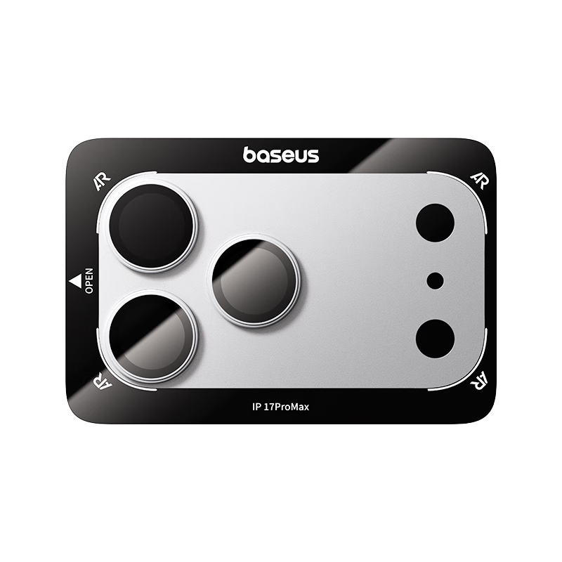 BASEUS [AR Anti-Reflective | Full Aluminum Alloy Lens Protection] IPhone 17 Pro Camera Lens Film, Apple 17 Pro Lens Protector, High-Definition Ultra-Thin Starry Silver