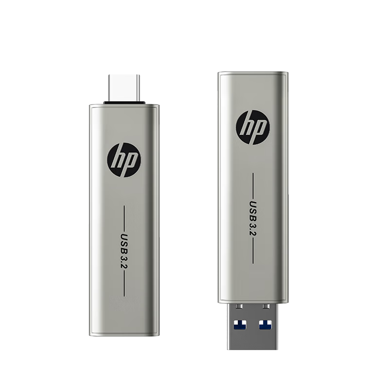 HP 128GB Type-C USB 3.2 High-Speed Dual Interface USB Flash Drive with Apple Connector OTG for Mobile Phones, Tablets, Multifunctional Office and Study USB Drive x796c