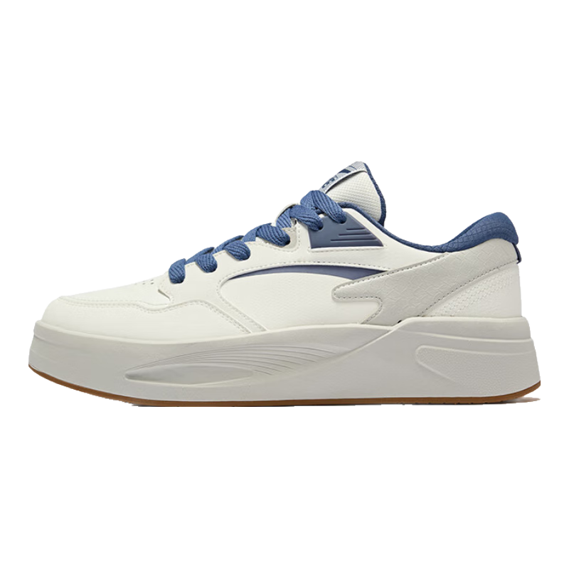 ERKE Men's Thick-Soled Lightweight Comfortable Soft-Soled Versatile White Skateboarding Sneakers | Cool Play 4