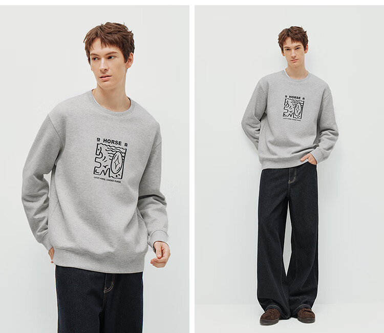 Semir New Year Qiji RedNational Museum Yan Yi Collaboration 26 Spring Men's Printed Couple Red Hoodie Mall Same Style 4