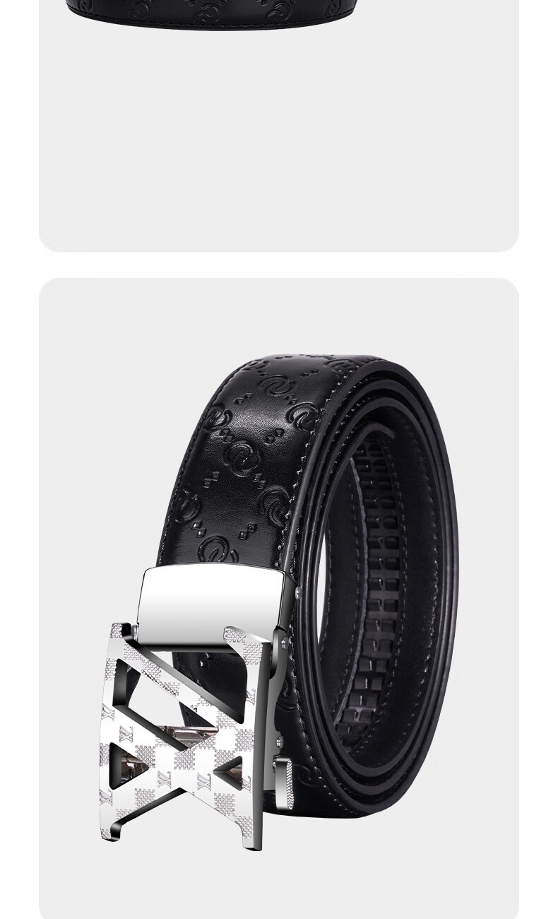 TUCANO Men's Genuine Leather Automatic Buckle Business Casual Belt Birthday Gift for Boyfriend Husband Dad Elders 7