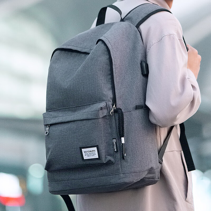 JAJALIN Outdoor Backpack Double Shoulder Hiking Bag Large Capacity Travel Bag for Men Women Students Children Gray