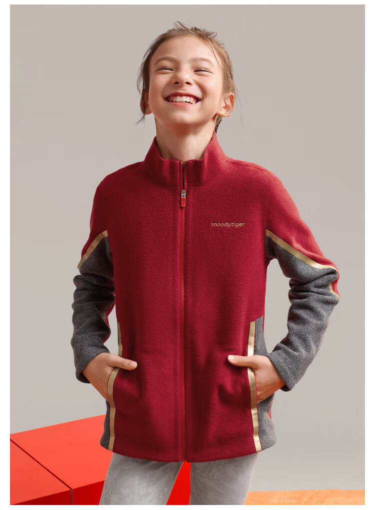 MoodyTiger Kids Warm Water-Repellent Leather Jacket Autumn Winter Boys Comfortable Soft Breathable Stand Collar Girls Sportswear 16