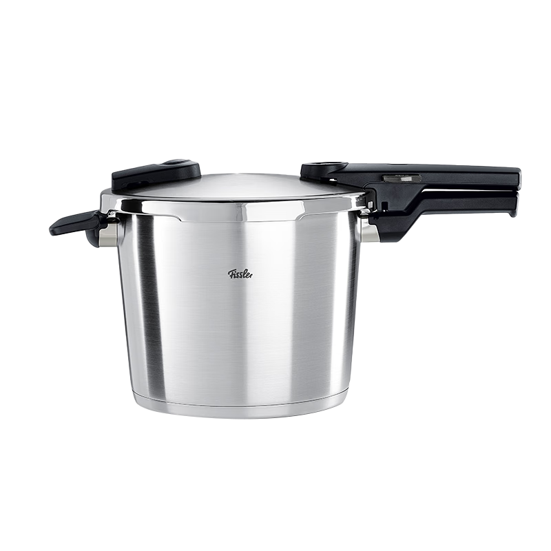 Fissler Imported Vitavit High-Speed Pressure Cooker Stainless Steel Explosion-Proof Black Warrior 6L (with Steaming Rack)