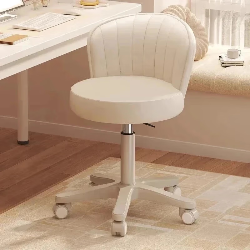Jingcai Adjustable Bar Stool Swivel Chair Study Chair Bedroom Vanity Chair Beauty Stool Bar Stool JBY10 Beige