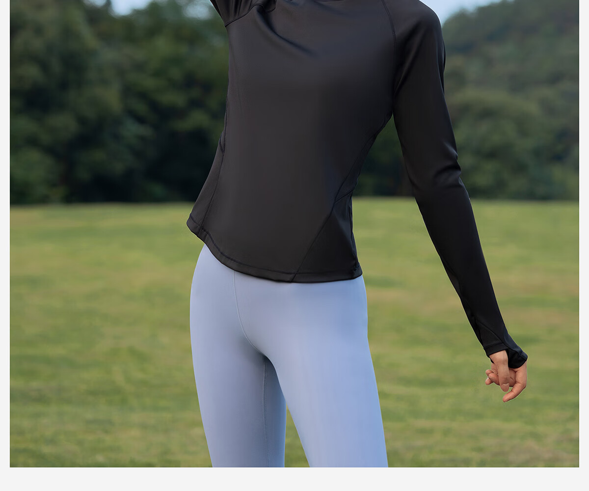361° Women's Sports Long Sleeve Yoga T-Shirt Autumn Quick-Dry Loose Running Fitness Top 4