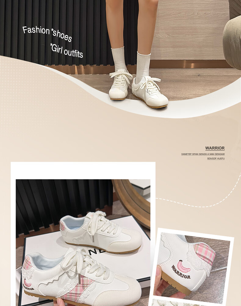 Warrior Women's German Training Shoes 2026 Summer New Soft Sole Casual Sneakers Light Blue 40 2