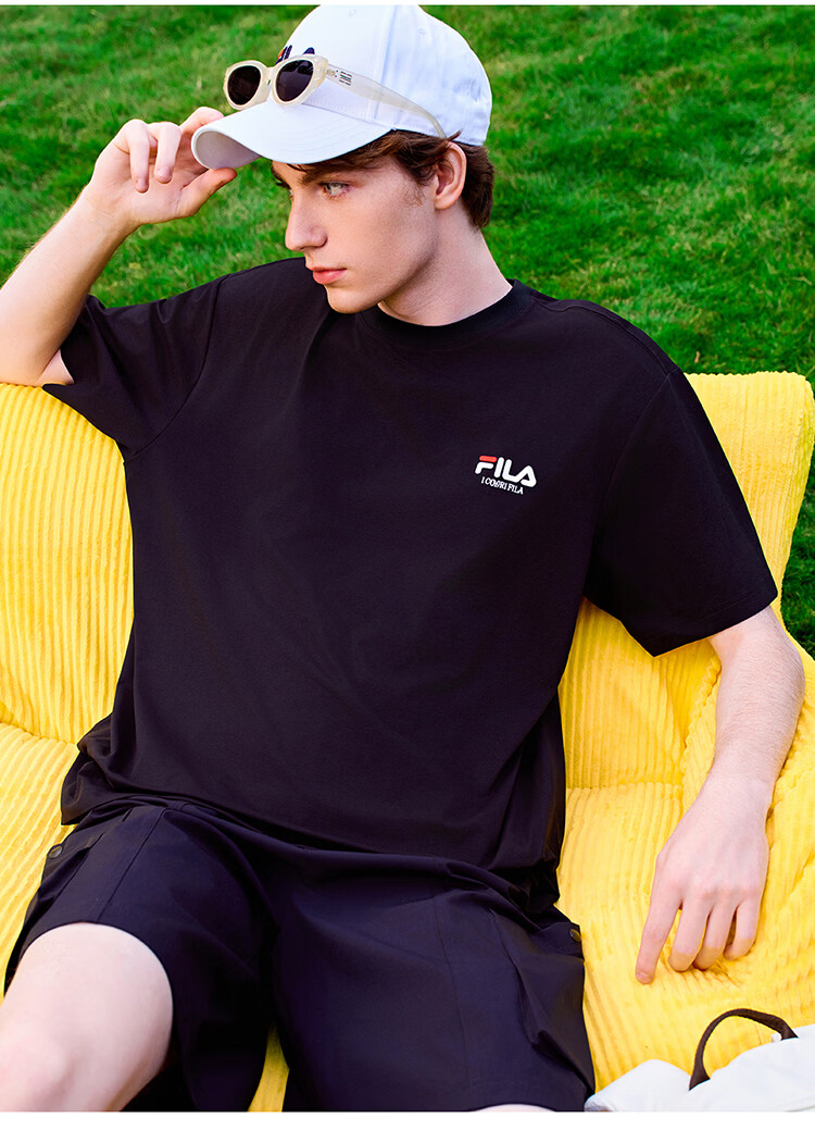 FILA 2026 Summer Moisture-Wicking Quick-Dry Couple Short Sleeve T-Shirt Fashionable Round Neck Casual Sun Protection Top 29
