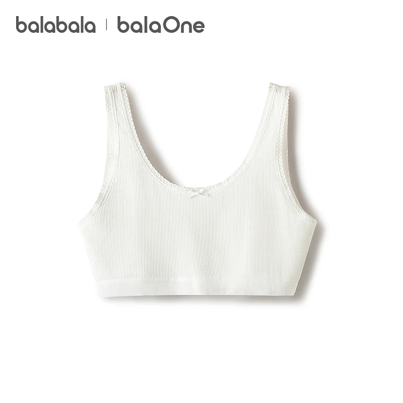 Balabala Girls' Developmental Anti-Peek Children's Vest Soft Skin-Friendly Pink Sweet Bra