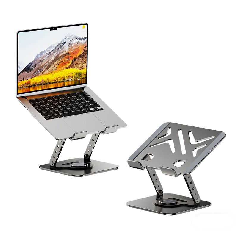 Smorss Laptop Stand Tablet Cooler 360° Rotatable Infinite Height Adjustable Foldable Compatible with Apple Xiaomi Lenovo Legion Portable Floating Vertical Riser