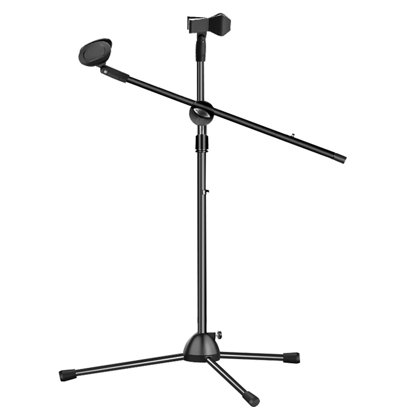 SE SOBAST SE-121 Floor Microphone Stand Adjustable Steel Tube Tripod Live Streaming Recording Stage Mic Clip Holder