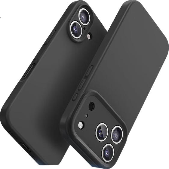 Чехол для iPhone 17 Pro Max DIVI CloudSense, черный, силиконовый, противоударный, с защитой от отпечатков пальцев, тонкий, с полным покрытием