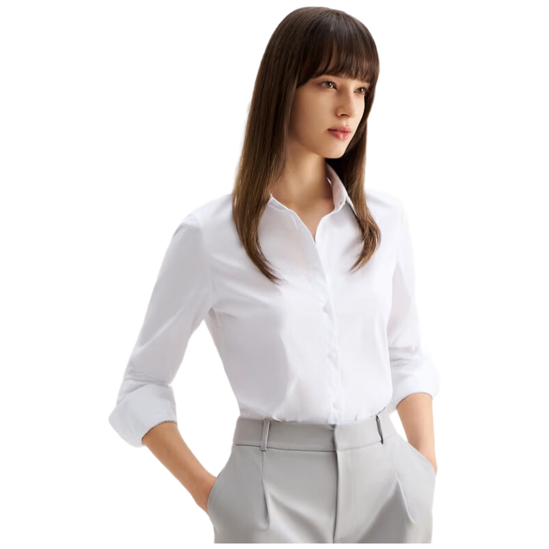 G2000 [Soft And Comfortable] Women's Autumn And Winter Clothing, Same Style As in Shopping Malls, Cotton Skin-Friendly Business Commute Comfortable Long-Sleeve Shirt